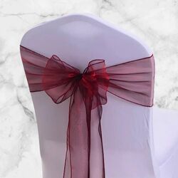 Organza Chair Sashes - Burgundy 