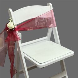 Organza Chair Sashes   Burgundy 