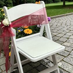 Organza Chair Sashes   Burgundy 