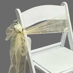 Organza Chair Sashes   Champagne 