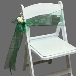 Organza Chair Sashes   Dark Green 