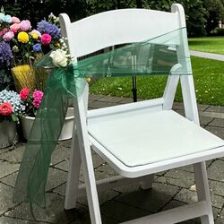 Organza Chair Sashes   Dark Green 