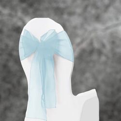 Organza Chair Sashes - Light Blue