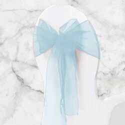Organza Chair Sashes - Light Blue