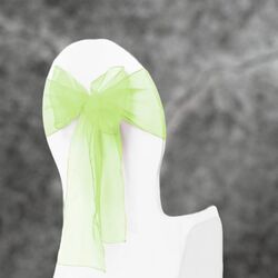 Organza Chair Sashes - Light Green