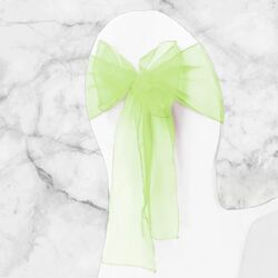 Organza Chair Sashes - Light Green
