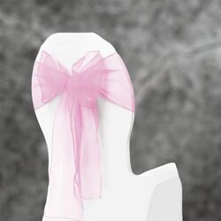 Organza Chair Sashes - Light Pink