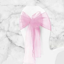Organza Chair Sashes - Light Pink