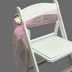 Organza Chair Sashes   Light Pink