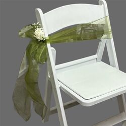 Organza Chair Sashes   Sage Green 