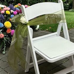 Organza Chair Sashes   Sage Green 