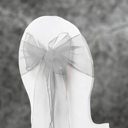 Organza Chair Sashes   Silver 