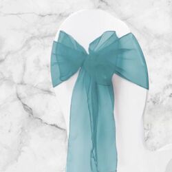 Organza Chair Sashes - Teal 