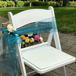 Organza Chair Sashes   Teal 