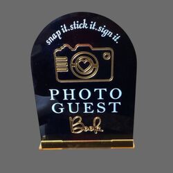 Photo Guestbook Sign   BlackGold