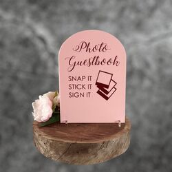 Photo Guestbook Sign - Pink