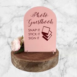 Photo Guestbook Sign   Pink