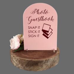 Photo Guestbook Sign   Pink