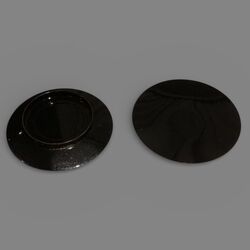 Pillar Candle Plates   Black Gloss 