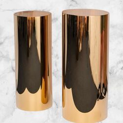 Plinths. - Round Metal Gold Mirror 80 cm & 75cm 