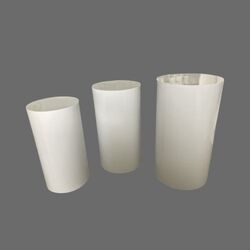 Plinths   White Round Metal 