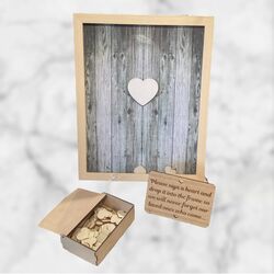 Heart Guestbook Rustic Set