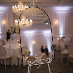 Seating Board   Black Frame Arch Mirror