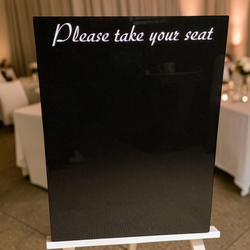Seating Board   Please take your seat Black Acrylic  