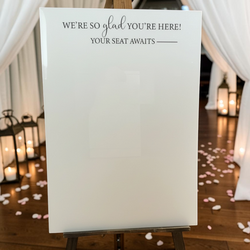 Seating Board   White Acrylic 
