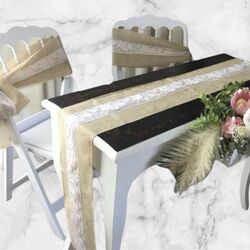 Signing Table   White Base with Dark Walnut Top