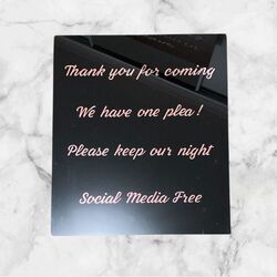 Social Media Free Sign - Acrylic 