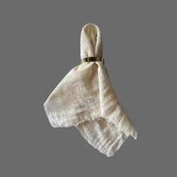 Table Napkins   Cheesecloth frayed edge   Beige 