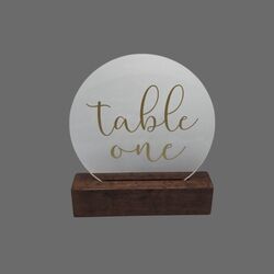 Table Numbers   Acrylic ClearGold 