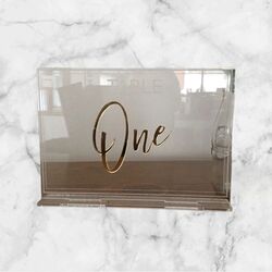 Table Numbers   Acrylic ClearRaised Gold