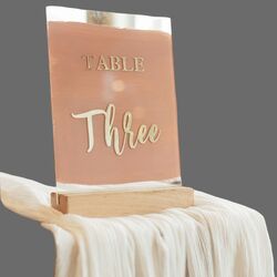 Table Numbers   Acrylic Pink 