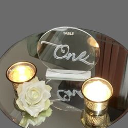 Table Numbers   Acrylic    ClearBlue 