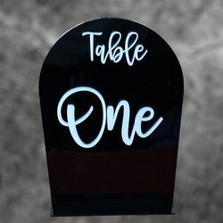 Table Numbers   Black Arch Acrylic 