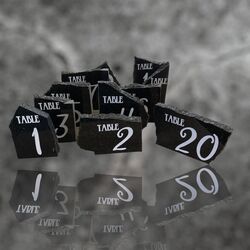 Table Numbers - Marble - Black 