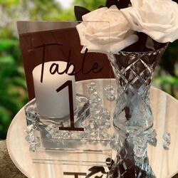 Table Numbers   Gold Acrylic 