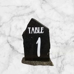 Table Numbers   Marble   Black 