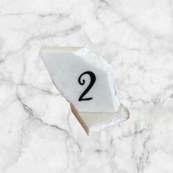 Table Numbers   Marble   White