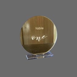 Table Numbers   Mirror Gold 