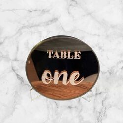 Table Numbers   Mirror   Rose Gold 