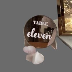 Table Numbers   Mirror   Rose Gold 