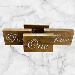 Table Numbers   Rustic Timber A