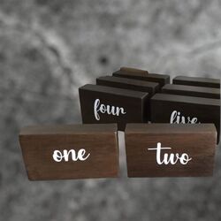 Table Numbers   Rustic Timber   B