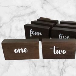 Table Numbers   Rustic Timber   B