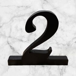 Table Numbers   Wooden Black Script 