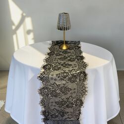 Table Runners  Black Lace 