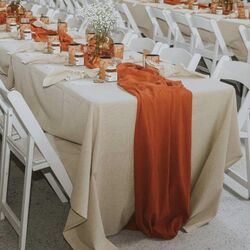 Table Runners   Burnt OrangeRust Cheesecloth 